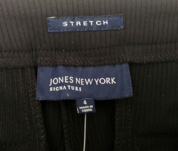 Jones New York Classic Slim Leg Stretch Trouser Black Women's Size 4 NWT - Picture 6 of 8